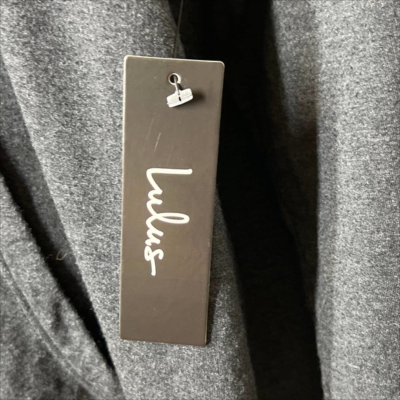 NWT Lulus Personal Best Heather Charcoal Grey Pullover Hoodie - Picture 7 of 8